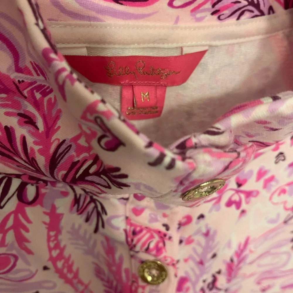Lilly Pulitzer Pink and Purple Patterned Blouse - Picture 3 of 7
